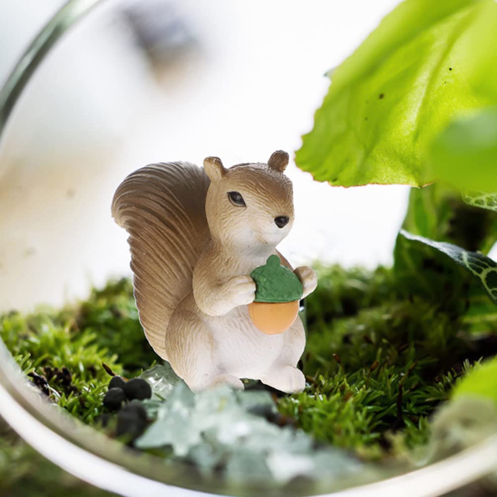 Amazon | リスのミニチュア動物キャラクターおもちゃセット（8個セット